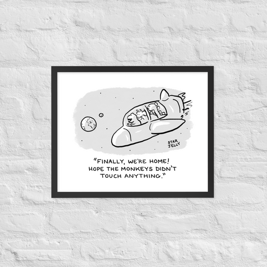 Dinosaurs in Space | Framed Print